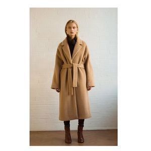 NWT - Whistles - Wool Textured Camel Coat
